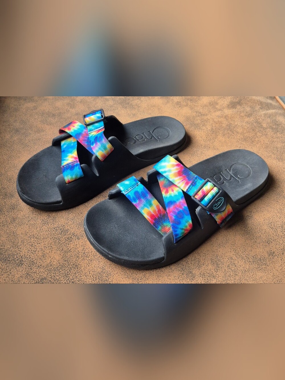 Chaco Chillos Women's Tie Dye Slide Sandals Size 10